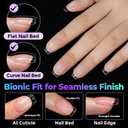 UNA GELLA Short Coffin Nail Tips: 450PCS Fake Acrylic Gel Nail Tips 15 Sizes Soft Clear Pre-Etched Nails Extension Full Cover Coffin Press On Nails Home DIY Salon