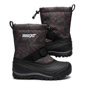 Northside Kids Frosty XT Snow Boot Waterproof Insulated - Seam Sealed Warm Liner Reflective Pull Traction Sole - Lightweight Stylish Winter Footwear, Dark Gray/Red, 11