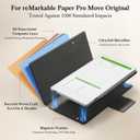 Ayotu Case for Remarkable Paper Pro Move 7.3" with Multi-Angle Stand, 1:1 Fit Smart Folio Cover with Auto Wake/Sleep | Premuin Fabric Cover | Microfiber Lining | Strong Magnet(T-Gray)