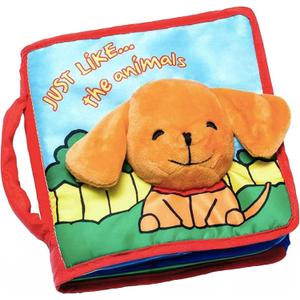 ToBe ReadyForLife Stimulating Baby Crinkle Books for 0-6 Months and 6-12 Months Infants - Toys Gift for 1 Year Old - Soft Cloth Animals Baby Books for Gifting (Blue)