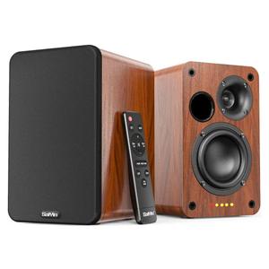 Saiyin Bluetooth Bookshelf Speakers, 30W X 2 Powered TV Speakers with 3.5 Inch Woofer, Turntable Speakers with Optical/AUX/RCA Input for PC and TV