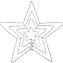 LED Lighted 8-Function Layered Stars Outdoor Christmas Decoration - 24.5"