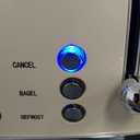 4 Slice Toaster Roter Mond Retro Stainless Steel with Bagel Defrost Cancel Function, 6 Browning Settings, Extre Wide Slot and Removable Crumb Tray, Cream, ST033