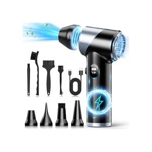 Fitnac Compressed Air Duster-310,000RPM Cordless Air Blower with LED Light, 4 Gear Adjustable Turbo Fan, Super Power Electric Air Duster for Computer, Keyboard, Outdoor, House and Car