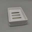 Ceramic Soap Dish Bar Soap Holder Double Layer Soap Tray Draining by Lofekea, White 