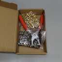 803Pcs Grommet Eyelet Pliers Kit, 1/4 Inch Grommet Tool Kit with 800 Metal Eyelets, Grommet Hand Press kit for Leather Crafts(Inside Dia: 6.4mm/Outer Dia: 12mm (A.I.S.)/Flange Width: ~3mm)