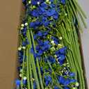 10 PCS Silk Flowers with Long Stems Artificial Flower for Tall Vase Outdoors Fake Babys Breath Bouquet Faux Floral Wedding Party Decoration Home Indoor Table Centerpiece Decor (Blue)