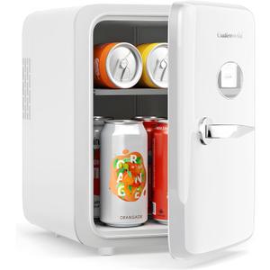 CUTIEWORLD Skincare Fridge - 4L Makeup Fridge for Refrigerating Makeup, Skincare and Food, Mini Fridge for Bedroom, Office and Car, Cooler and Warmer, Beverage Cooler, Pearly White