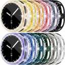 RICHONE [11 Pack] Bling Screen Protector Compatible with Samsung Galaxy Watch 8 (2025) 44mm, Rhinestone Full Protection Flexible TPU Cases Anti Scratch Watch Bumper Cover for Galaxy Watch8 44