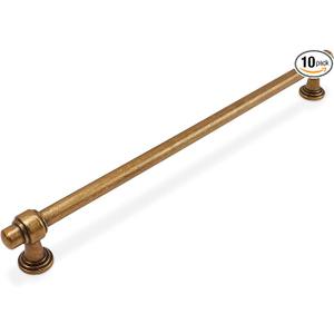 10 Pack 12-3/5 Inch(320mm) Kitchen Cabinet Handles Antique Brass Cabinet Pulls Vintage Drawer Pulls Aged Kitchen Hardware