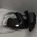 Right Passenger Side Mirror Fits 2021-2026 Ford F150 With Manual Folding Power Glass Heated Blind Spot Turn Signal Puddle Light Temperature Sensors Matte Black Replace#ML3Z17682SA(13Pins)