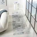 LR Home 2 x 7 Machine Washable Indoor Runner Rug for Home Decor | Contemporary Abstract Carpet for Living Room Decor | Modern Transitional Rugs Suitable for Bedroom, Living Room, Office | Blue/Gray