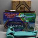 Teal Mini 3 Wheel Scooter for Kids  Lean-to-Steer Kick with LED Light-Up Wheels, Adjustable Handlebar, Wide Anti-Slip Deck, Smooth PU Wheels, Rear Foot Brake  Suitable for Ages 2+