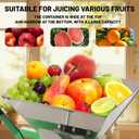 Master 7L Stainless Steel Manual Fruit Crusher, Wine Press Grinder for Apple, Classic Red, 1.8 Gallon Capacity