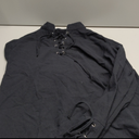 Runcati Mens Medieval Pirate Shirt Steampunk Renaissance Viking Retro Long Sleeve Lace Up Mercenary Halloween Costume Tops (Medium, Black)