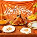 200Pcs Thanksgiving Paper Plates and Napkins, Fall Disposable Dinnerware Set with Pumpkins Maple Leaves Paper Plates Napkins for Thanksgiving Fall Party Supplies