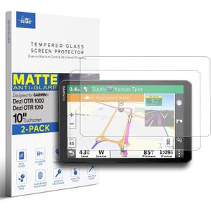 [2-PACK] Tempered Glass Screen Protector for Garmin Dezl OTR1000, OTR1010, OTR1020 10 Inch Touchscreen Anti Glare (Matte)