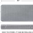MicoYang Silicone Dish Drying Mat for Multiple Usage,Easy clean,Eco-friendly,Heat-resistant Silicone Mat for Kitchen Counter or Sink,Refrigerator or Drawer Liner Grey 5XL 36inches x 18inches