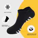 6-Pack Men'S Padded Ankle Socks size 8-11 - Low-Top Athletic Socks, Functional Comfort, Sweat-Wicking With Cushion (9-12, 6 Pairs Black/White/Grey)