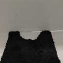 Toilet Rugs U-Shaped, Super Absorbent Chenille Bathroom Rugs and Strong PVC Non-Slip Backing for Toilets Rug Set, Machine Washable, Bath Mats for Bathrooms, 20"x 20",Black