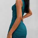 PRETTYGARDEN Off One Shoulder Dresses for Women 2026 Summer Ruched Cocktail Party Bodycon Spring Mini Short Dress (S)