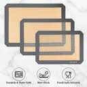 Zulay Kitchen Silicone Baking Mat Sheet 3-Pack (3 sizes) - Reusable Silicone Baking Sheet - Easy & Convenient Nonstick Baking Supplies - Silicone Mats for Baking - Baking Mat For Oven - (Dark Gray)