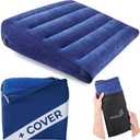 Circa Air Inflatable Triangle Pillow for Travel - Extra Wide 27", "Travel Wedge Pillow with Cover, Elevated for Sleeping, Acid Reflux, Anti Snore, GERD, Leg Elevation