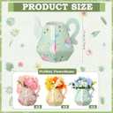 Fulmoon 6 Pcs Tea Party Decorations 6.7'' Flower Box Table Paper Teapot Princess Centerpiece Vase Table Decor Wonderland Fancy Party Decor for Floral Tea Birthday Baby Shower Wedding (Fresh)