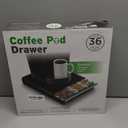 Mind Reader Single Serve Coffee Pod Drawer, 36 Pod Capacity, Countertop Organizer, Breakroom, 12.75"L x 13"W x 3"H, Black