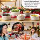 16 oz Creme Brulee Ramekins Oven Safe, Small Souffle Ramekin with lid, Mini Porcelain Ramekins Set with Covers, Small Ceramic Baking Dish Set of 4