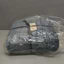 EVERGRACE Pearl Velvet Quilt Set Full Queen Size, Luxurious Soft Velvet Comforter, Lightweight Oversized Bedspread Coverlet, Box Stitch Quilted Bedding Sets for All Season, w/ 2 Shams, Stormy Blue