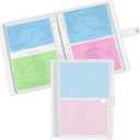 Bercoor 2 Pack 4 x 6 Index Cards Holders, Holds 400 Pieces Cards, Plastic Sleeves Indexcard Booklet Folder for Note, Study and Recipe