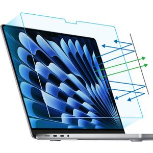 F FORITO 2-Pack Anti Blue Light Matte Screen Protector Compatible with MacBook Air 15.3 inch (2026-2023, M5, M4, M3, M2), Eye Protection Blue Light Blocking Anti Glare Computer