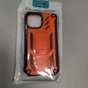 SOiOS for iPhone 13/14/15 Phone Case: for iPhone 16e Protective Cover with Built-in Kickstand | Heavy Duty Military Grade Hard Protection Shock Proof | Durable Dual-Layer Design Orange
