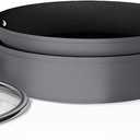 Ninja C53300 Foodi NeverStick Premium 3-Piece Cookware Set with Glass Lid, Anti-Scratch Nest System, Hard-Anodized, Nonstick, Durable & Oven Safe to 500F, Slate Grey