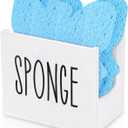 Acrylic Sponge Holder for Kitchen Sink, Dish Sponge Holder Soap Holder, Farmhouse Sink Organizer Black and White Kitchen Decor AccessoriesWhite