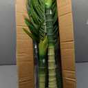 4ft Tall Triple Golden Cane Palm Artificial Tree Large Tropical Palm Tree UV Resistant Fake Plant in Pot for Indoor Outdoor Big House Living Room Outside Patio Office Home Decor 1Pack