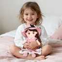 2 x Soft Baby Doll, Plush Rag Doll Toys for 1+ Year Old Girls & Boys, Huggable Toddler Doll Snuggle Buddy, Ideal First Birthday Gift, Snuggle Buddy for Infants, 17.7 Inch 2 Pack (Pink)