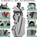 LOVACE 14 Way Golf Stand Bag, Lightweight Golf Bag with Stand for Men and Women (Gray) 8.7"L x 11"W x 35"H