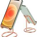 ROPOSY Cell Phone Stand Holder Desk Accessories, Cute Metal Rose Gold, Compatible with All Mobile Phones, iPhone, Switch, iPad