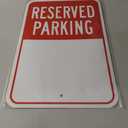 MUXYH Blank Reserved Parking Sign, Write-On Sign, 18 x 12 Rust Free Heavy Duty Aluminum Reflective Warning Signs, UV Protected, Fade Resistant, Weatherproof - Easy to Mount - Outdoor use (Red)