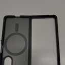 Magnetic for Samsung Galaxy Z Fold 5 Case [Compatible with MagSafe] Slim Translucent Matte Hard Back & Soft Black Bumper, Military Grade Drop Proof Cover, Shockproof Phone Case