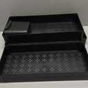 LEHOM Slim Rolling Storage Cart - 4 Tiers Bathroom Organizer Utility Cart Slide Out Storage Shelves Mobile Shelving Unit for Kitchen, Bedroom, Office, Laundry Room, Small Narrow Spaces Black (7.1"W x 15"D x 36"H)