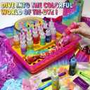 174 PCS Tie Dye Kit, Tie Dye Set Including 20 Colors Pre-Filled Tye Dye Bottles, 1 Tie Dye Workstation, 7 Set Fabric Markers, Non Toxic Permanent Fabric Dye Art Set- Perfect for Family & Party Fun