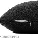 20x20 Boucle Throw Pillow Covers, Set of 2, Black