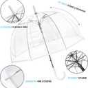 RONIARE Clear Bubble Umbrellas for Rain Large Windproof Dome Umbrella for Weddings,Prom, Graduation and Outdoor Events for Men and Women, 47"