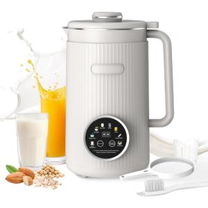 35oz Nut Milk Maker Machine: 8-in-1 Soy Milk Maker with Auto Clean & 20-Blade - Multi-Function Nut Milk Machine with Self-Cleaning, Auto Shutoff, for Vegan Drink (White)