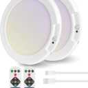 2 Pack Rechargeable Motion Sensor Ceiling Lights with Remote, Wireless Ceiling Light Battery Operated, Magnetic, 3CCT, Dimmable Shower Light, Motion Activated Light for Closet Bathroom Stairs Pantry