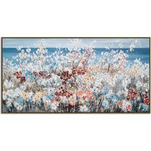 Yihui Arts Framed Flower Canvas Wall Art Enhance Home Decor, 48"L x 24"W