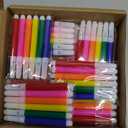 Watersay 144 Pcs Mini Markers Bulk Colored Pen 3.4 Inch Vibrant Colors Portable Short Colored Markers Assorted Multicolor Watercolor Marker Pen for Adult Office Supplies (6 Colors)